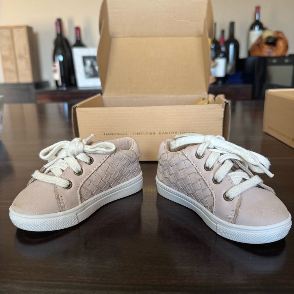 Consciously baby brand dusty pink sneakers